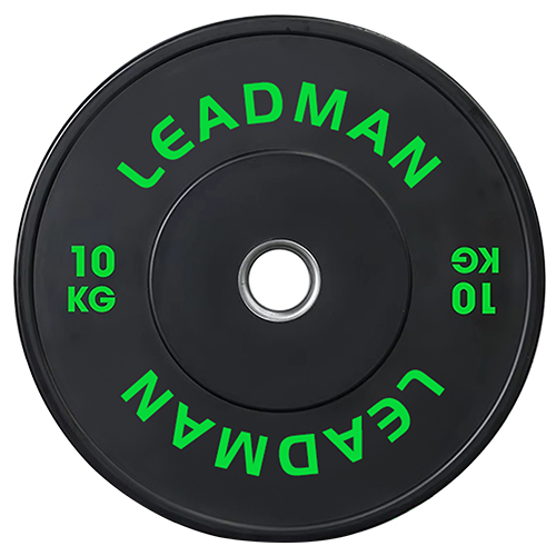 Black Bumper Plates with Color Stripes