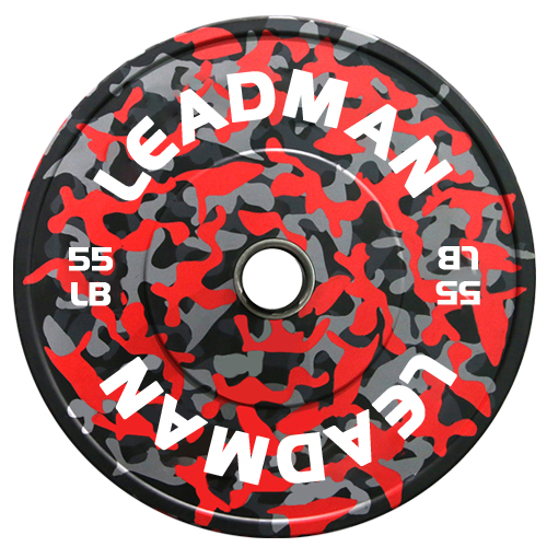 LB Camouflage Bumper Plates: commercial custom plates for special projects