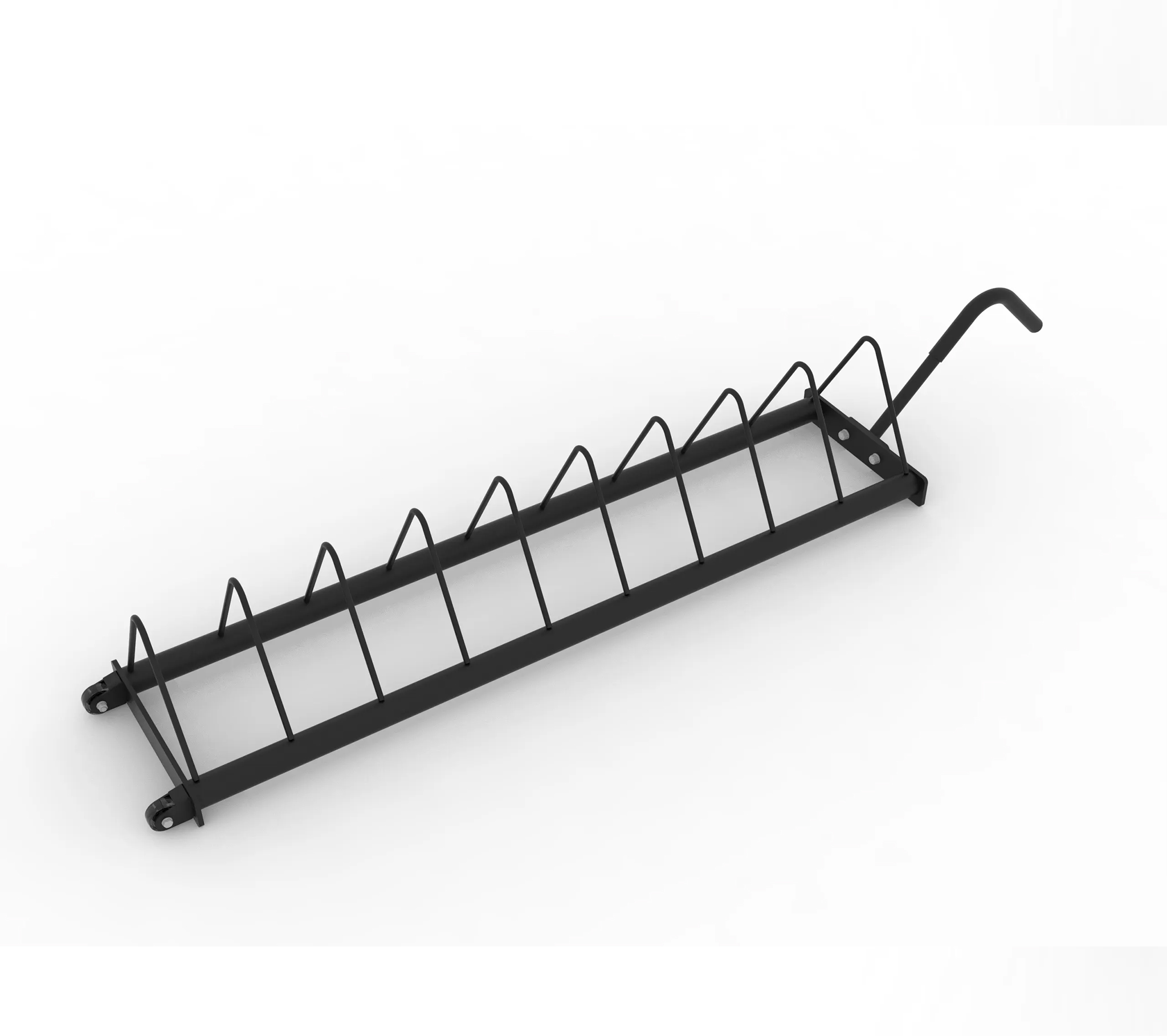 Movable Horizontal Gym Plates Storage Rack: commercial gym plates storage for flexible layouts