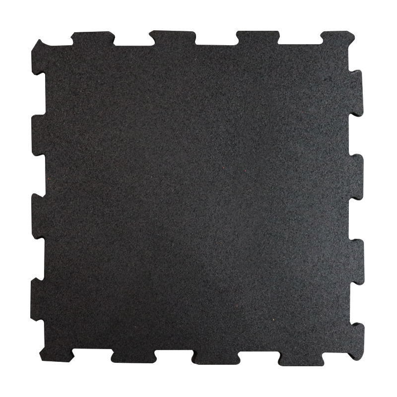 Black Interlocking Rubber Gym Flooring Mat: commercial custom gym flooring for heavy use